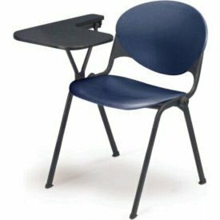 KFI Designer Stacking Arm Chair Desk w/ Left Handed Tablet - Navy Seat & Back 2000-P03-WTL NAVY